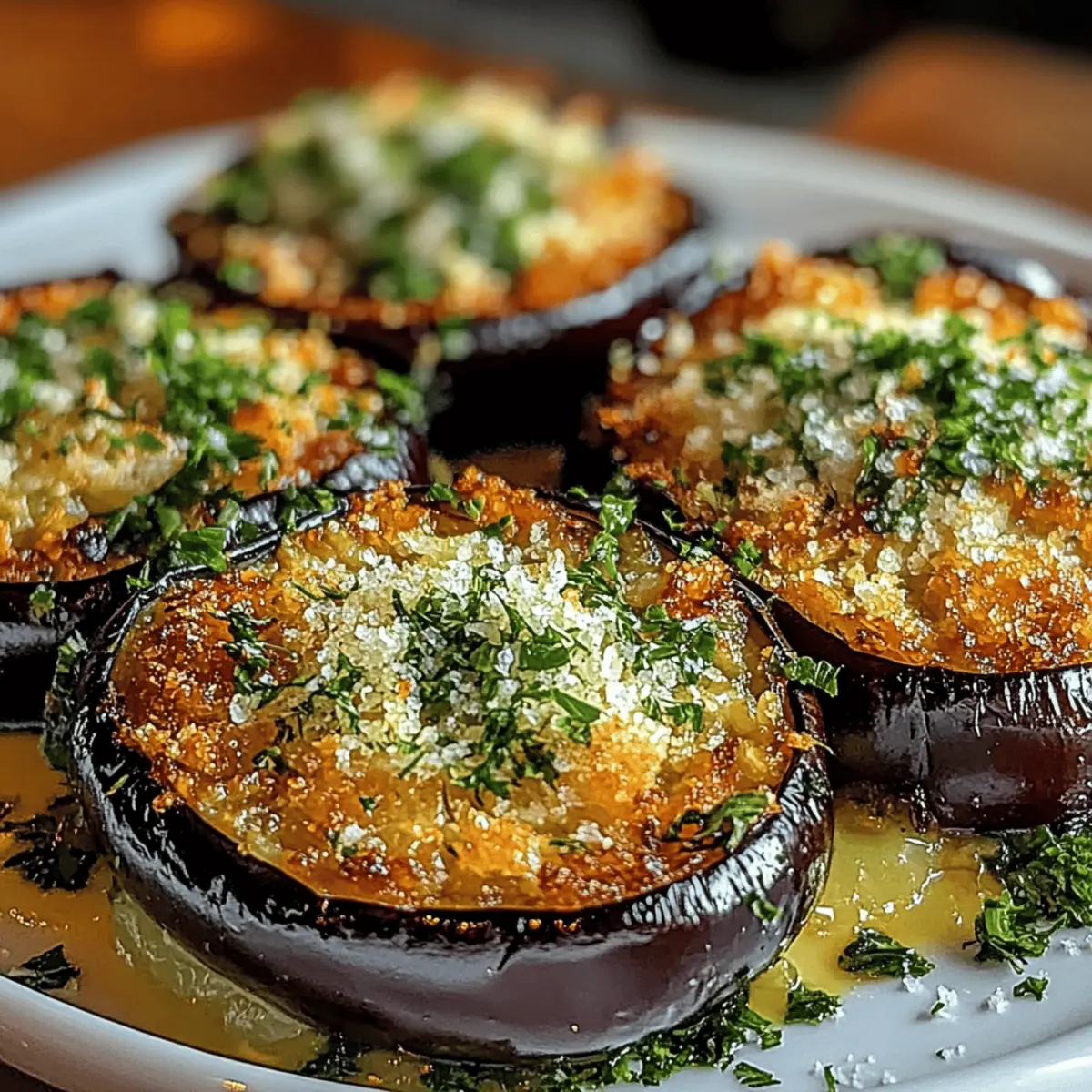 Garlic Herb Crusted Eggplant Slices for a Crispy Delight
