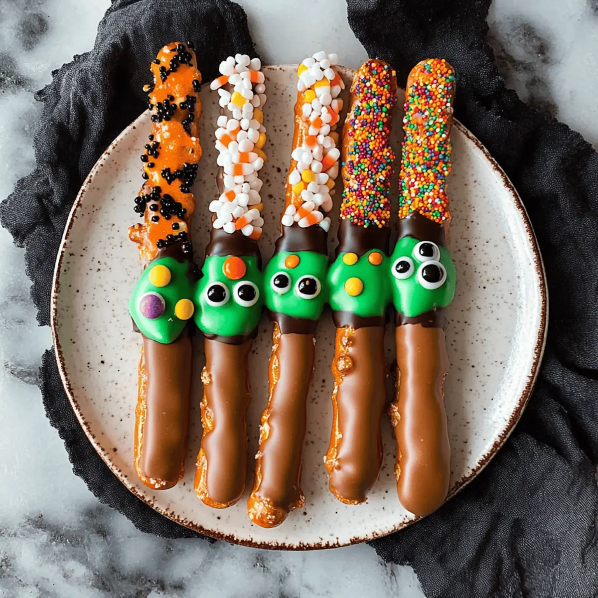 Halloween Pretzel Rods: Easy 3-Ingredient Spooky Treats