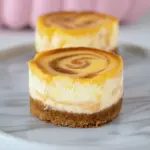 Mini Pumpkin Swirl Cheesecake