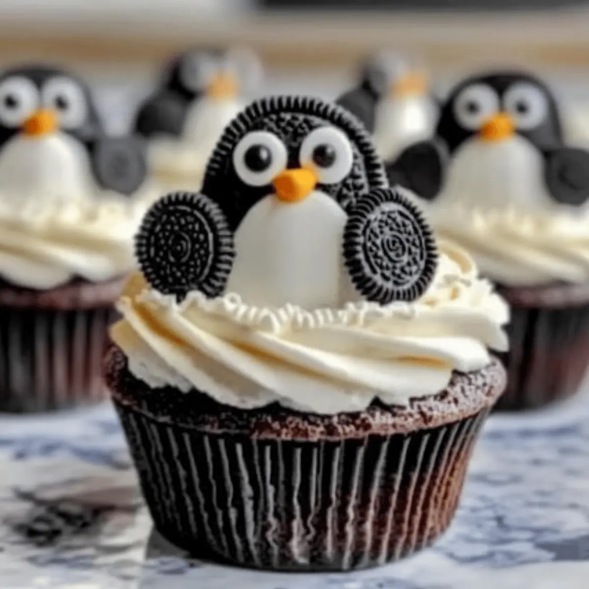 Delicious Penguin Cupcakes Made with Oreos for Fun Celebrations