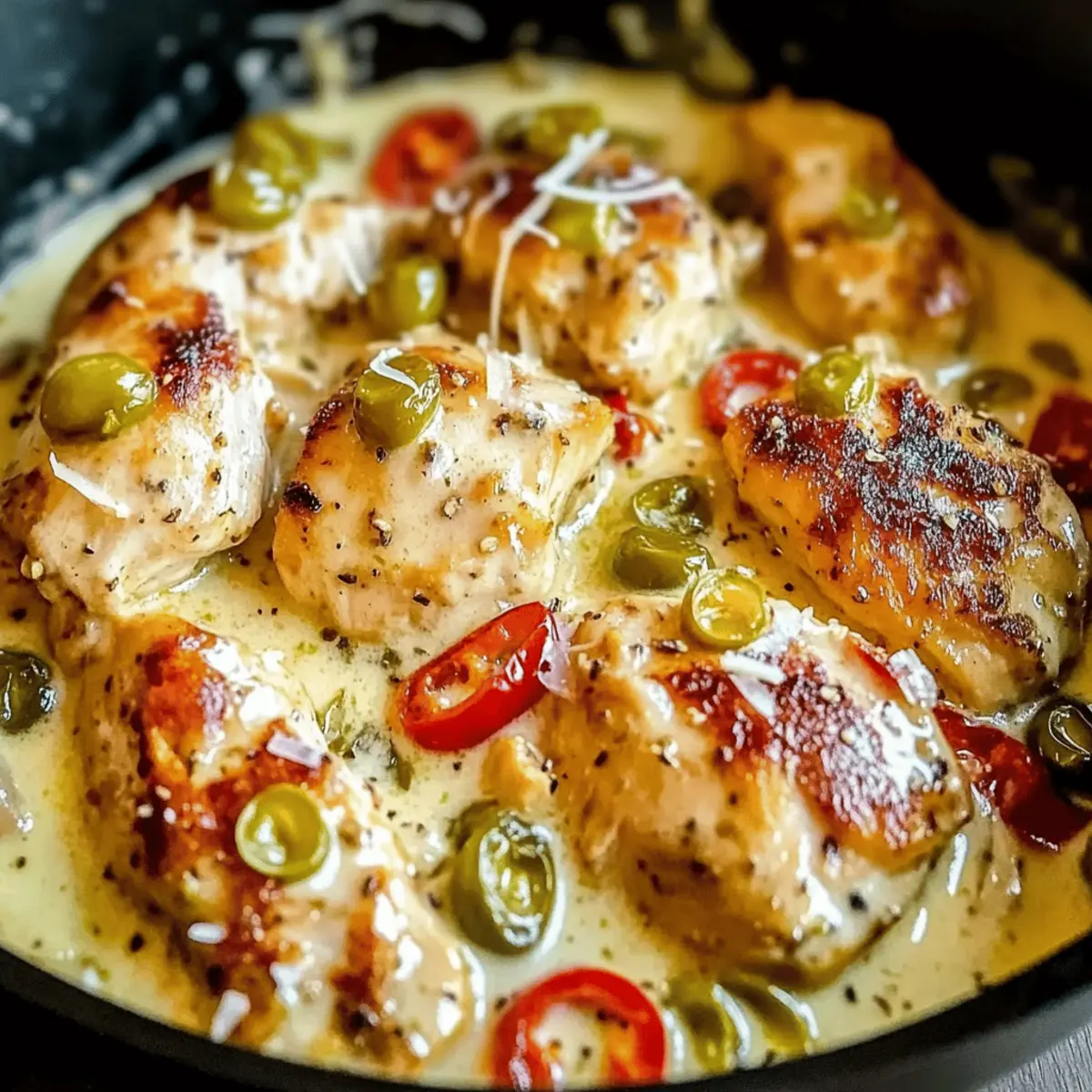 Creamy Pepperoncini Chicken Skillet for Quick Dinner Joy