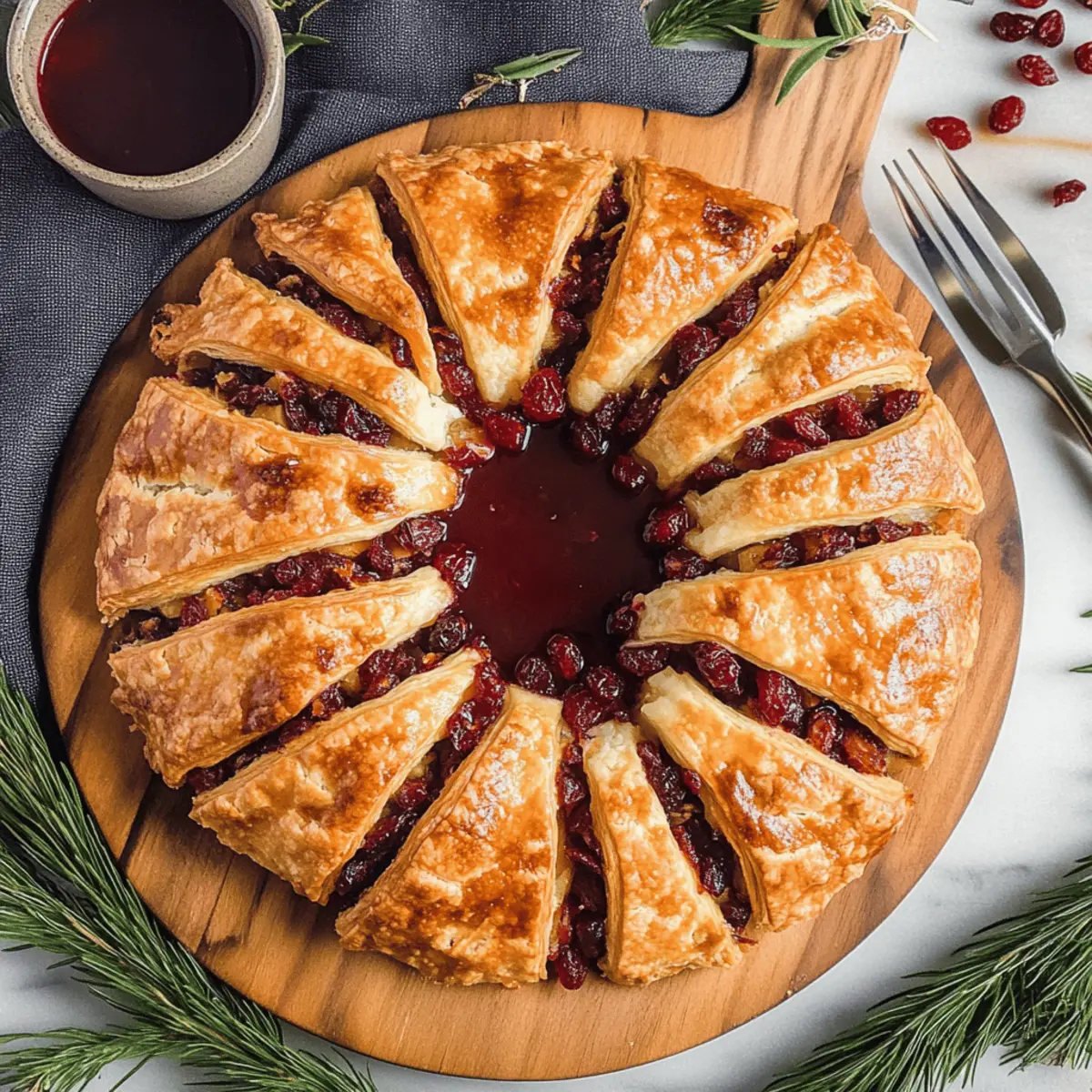 Pineapple Cranberry Brie Wreath: A Festive Shareable Delight