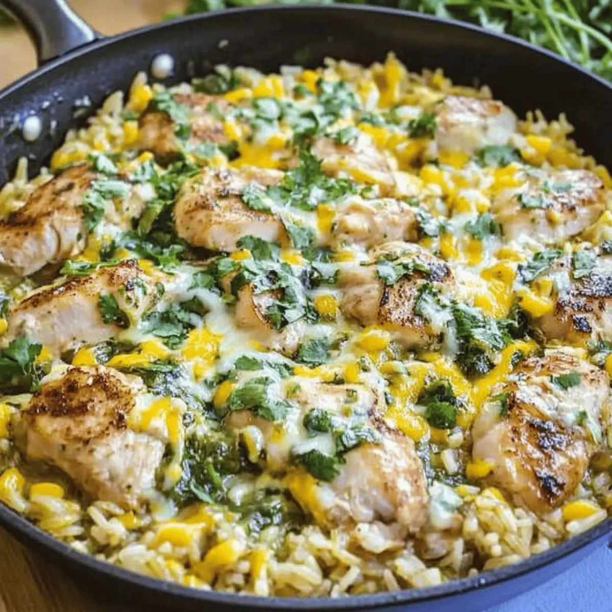 Salsa Verde Chicken & Rice Skillet for Easy Weeknight Wins