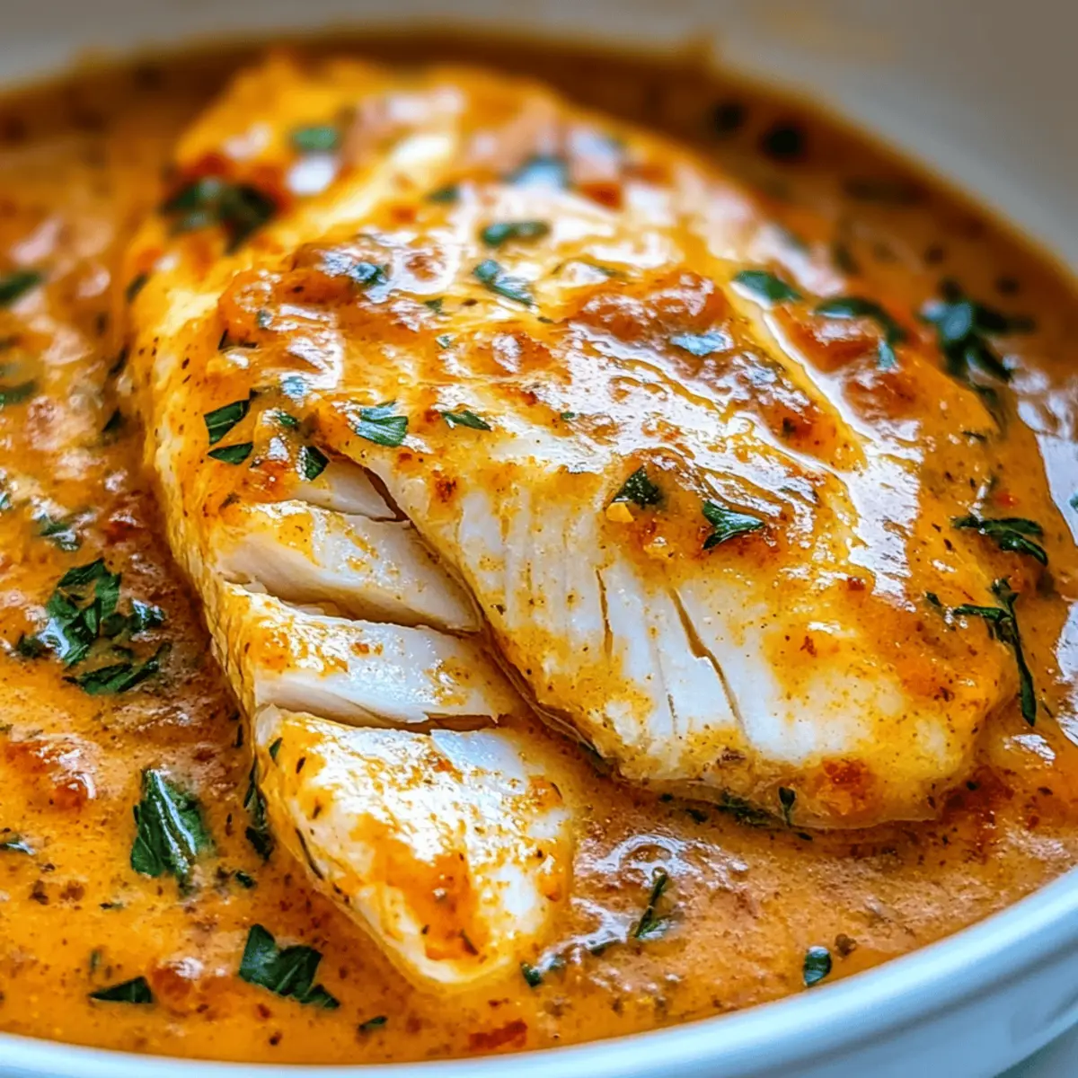 Savor Tilapia in Roasted Pepper Sauce for a Flavorful Feast