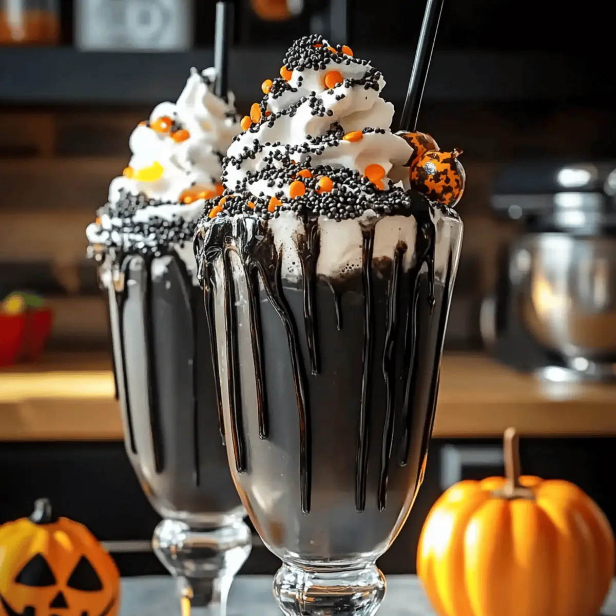 Spooky Black Halloween Milkshake: A Fun Treat for All!