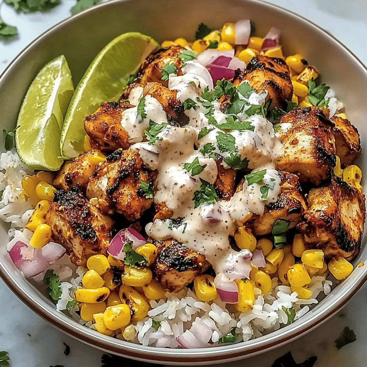 Delicious Street Corn Chicken Bowl: A Quick Family Dinner!