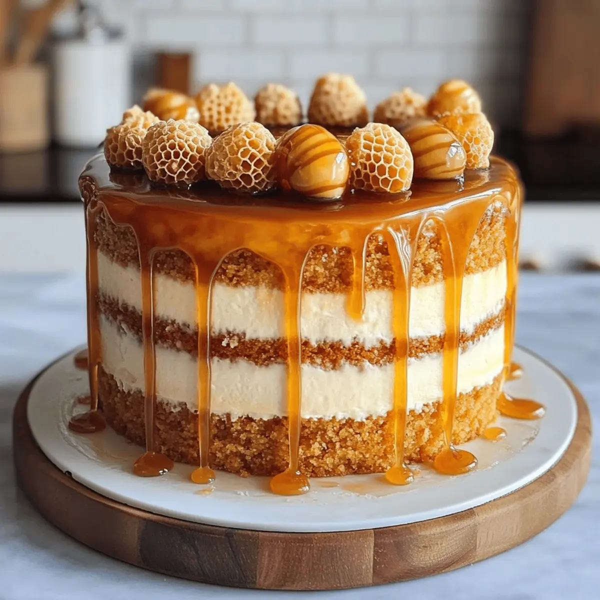 Heavenly Caramel Drip Honey Cake for Every Celebration