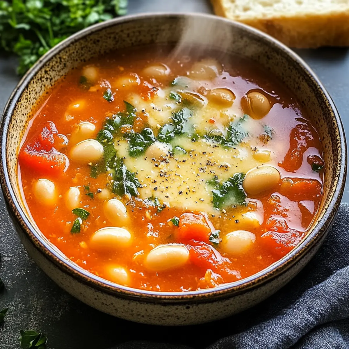 Warm Tomato and Cannellini Bean Soup to Comfort Your Soul