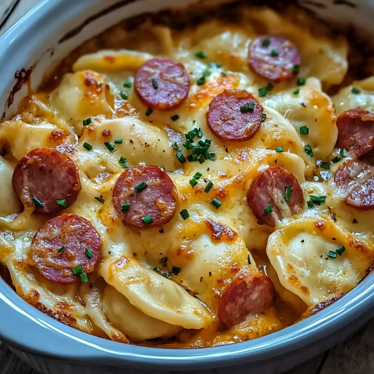Crockpot Pierogi Casserole with Kielbasa for Cozy Nights