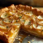 Caramelized Onion, Apple & Cheddar Tart