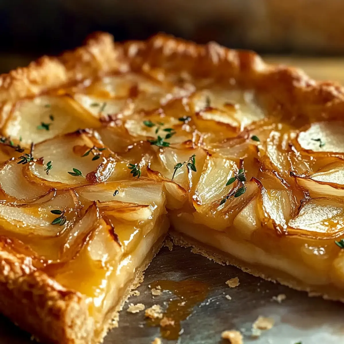 Caramelized Onion, Apple & Cheddar Tart: A Cozy Delight