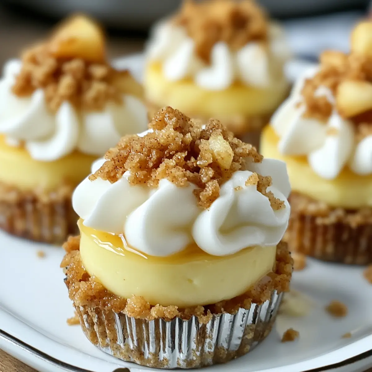 Irresistible Apple Crisp Mini Cheesecakes for Fall Bliss