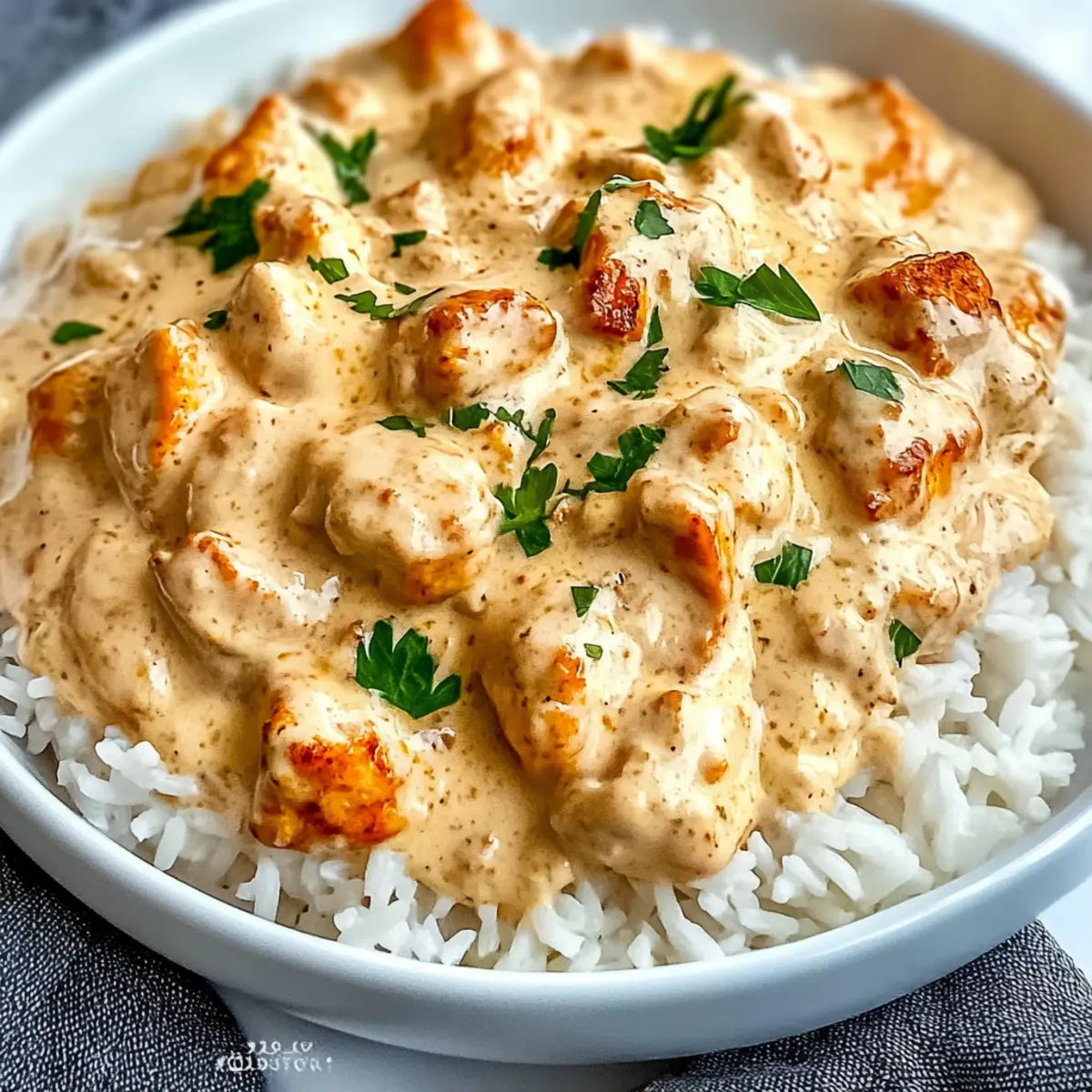 Creamy Smothered Chicken and Rice That Will Warm Your Heart