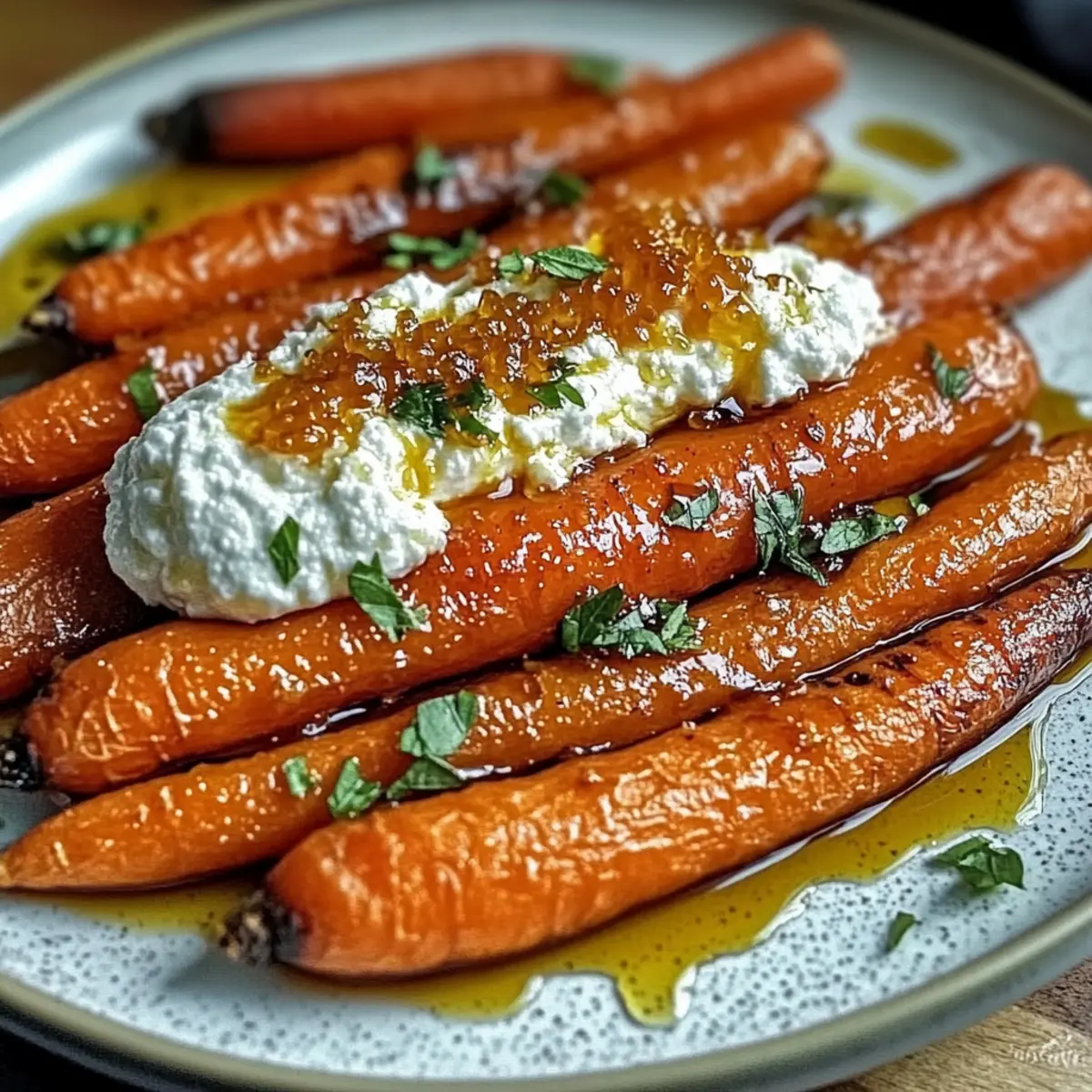 Roasted Carrots with Whipped Ricotta and Hot Honey Magic