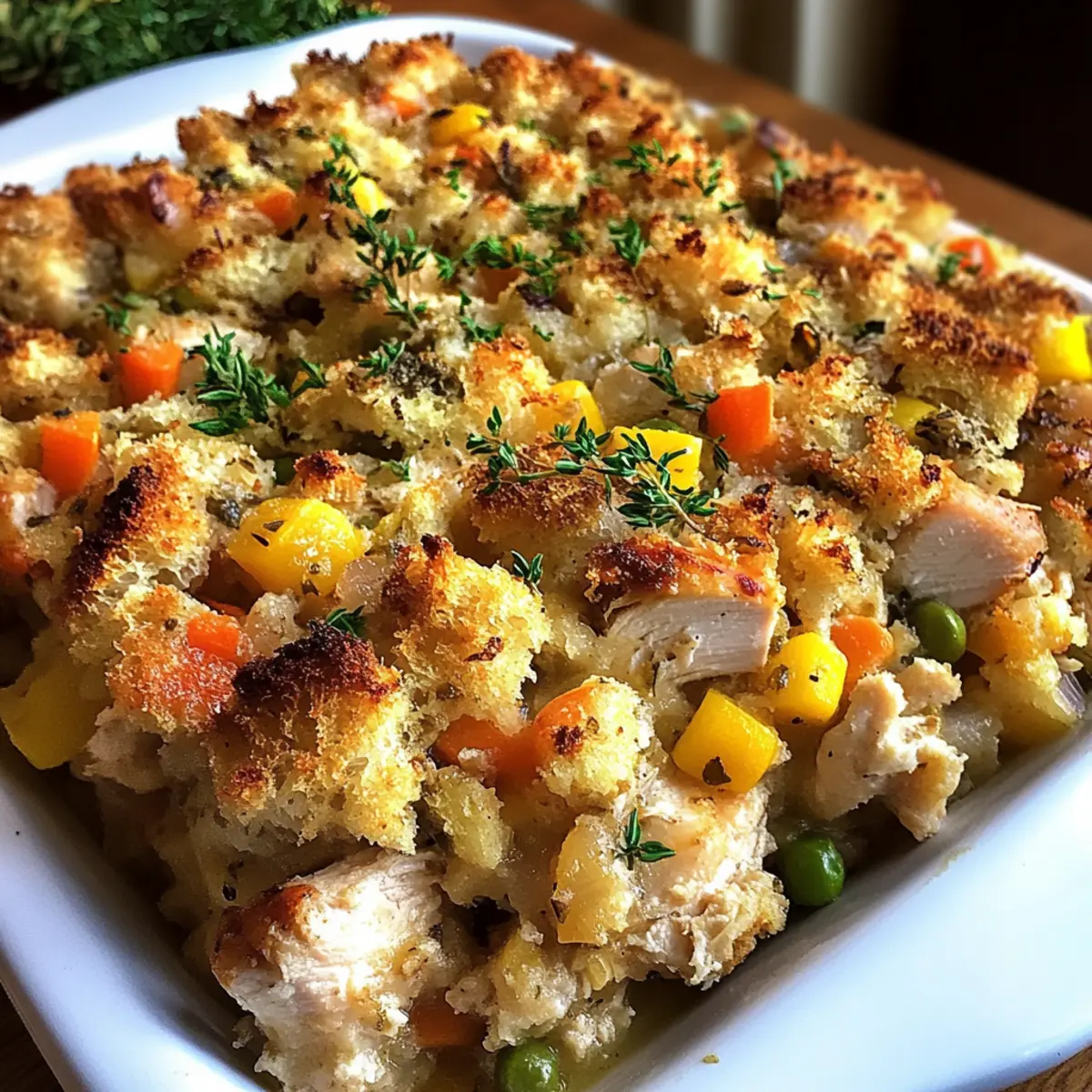 Delicious Rotisserie Chicken Stuffing Casserole for Cozy Nights
