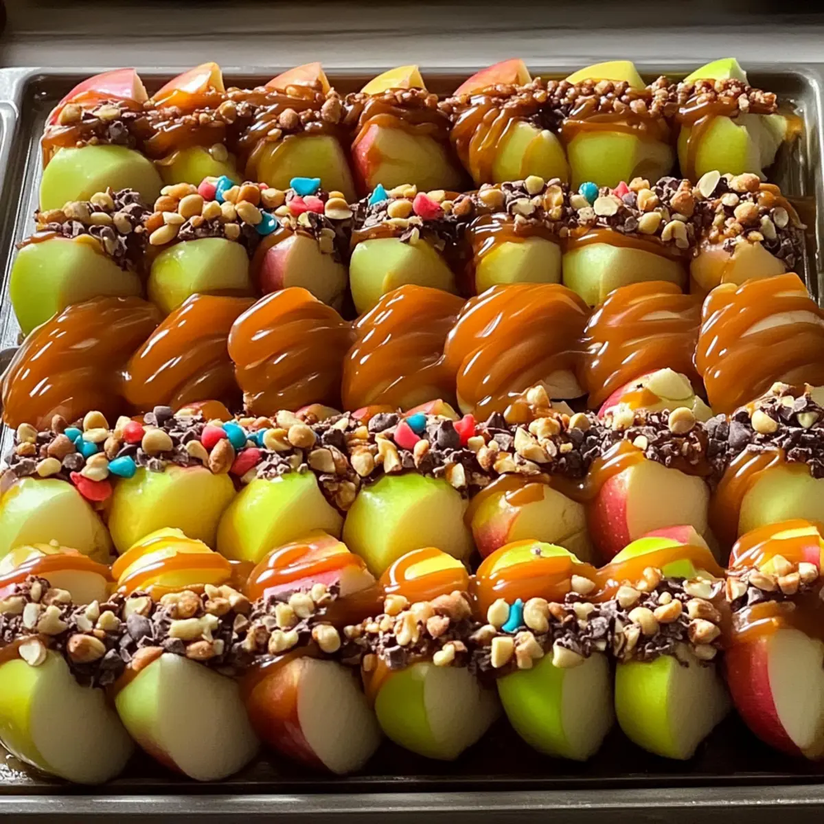 Crispy & Gooey Sheet Pan Caramel Apples Everyone Will Love