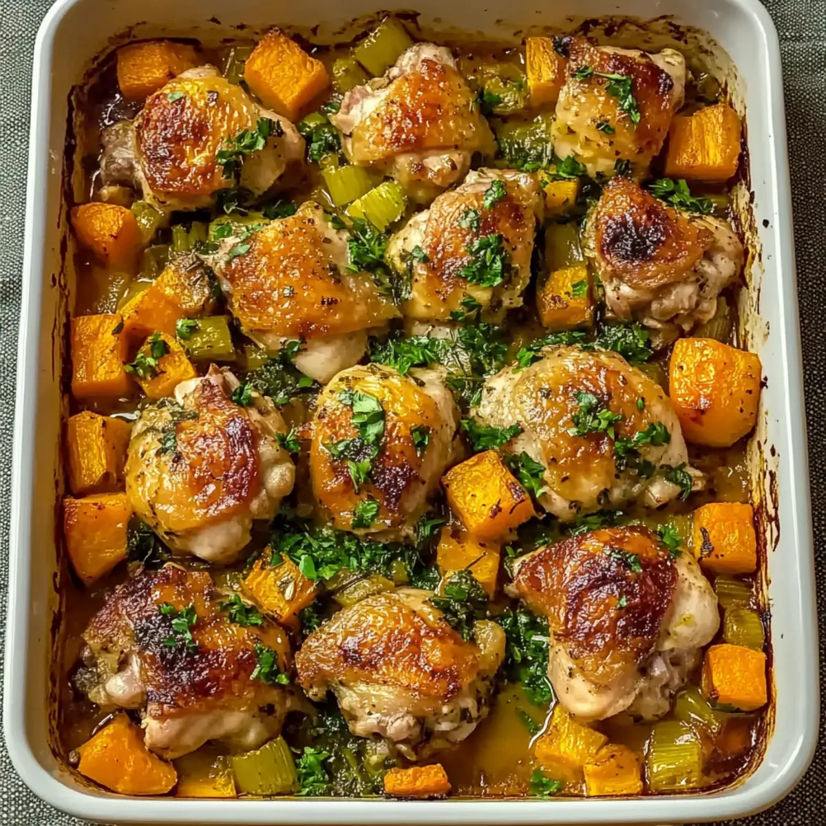 Cozy Roasted Chicken Leek and Butternut Squash Bake Delight
