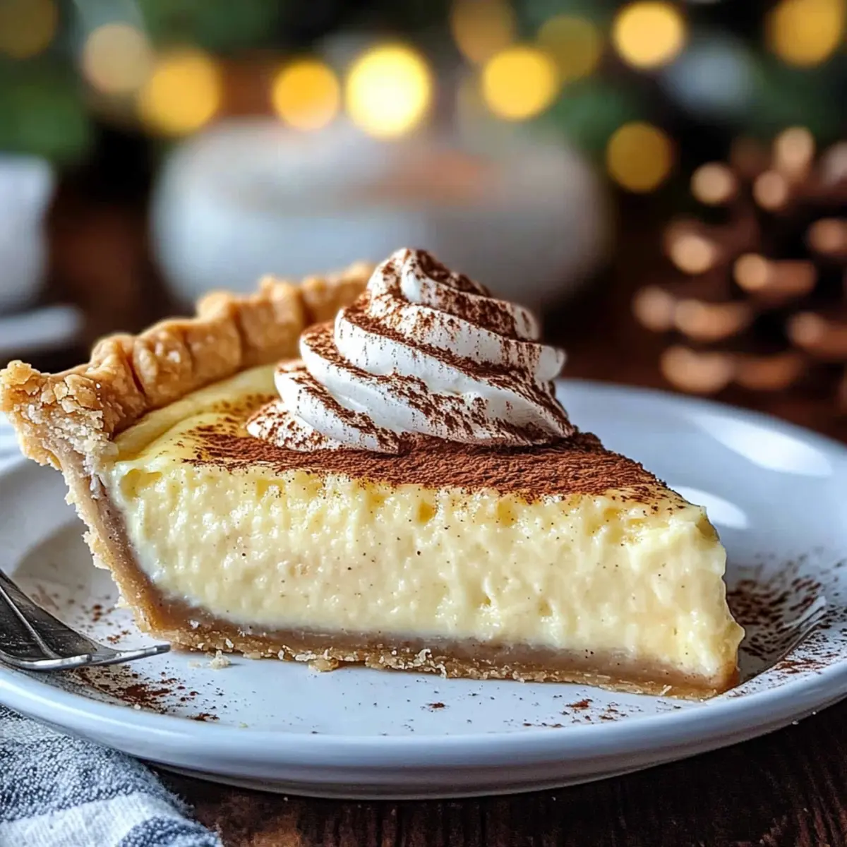 Delightful Christmas Eve Cinnamon-Vanilla Custard Pie Recipe