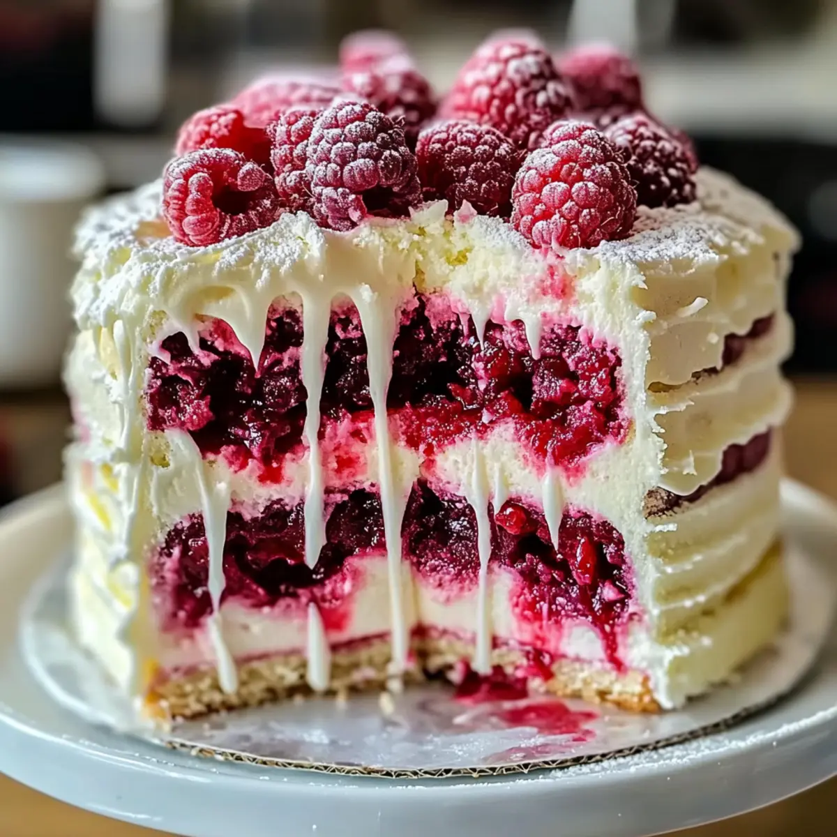 Heavenly White Chocolate Raspberry Dream Cake for Celebrations