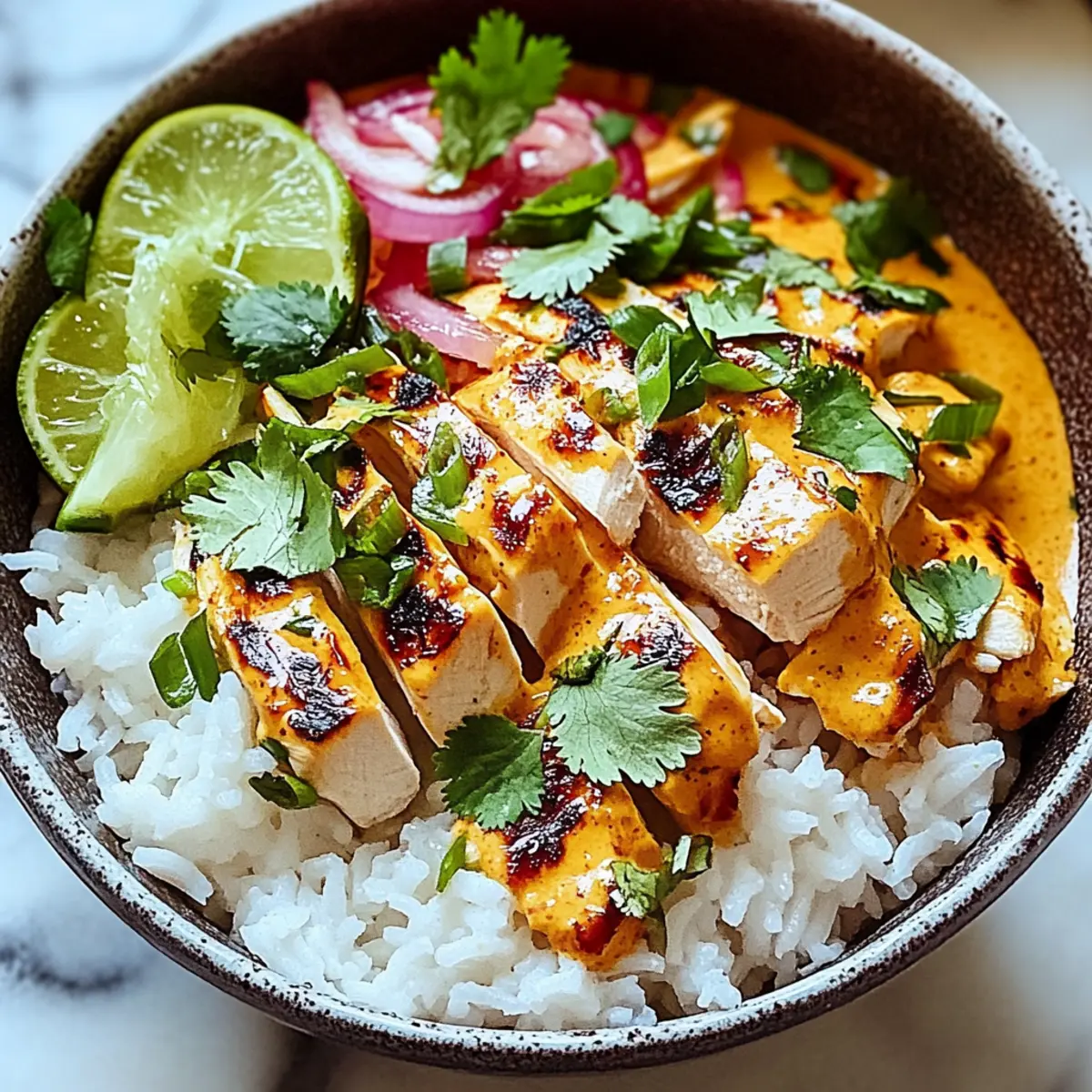 Creamy Coconut Chicken Rice Bowl for Quick Tropical Bliss