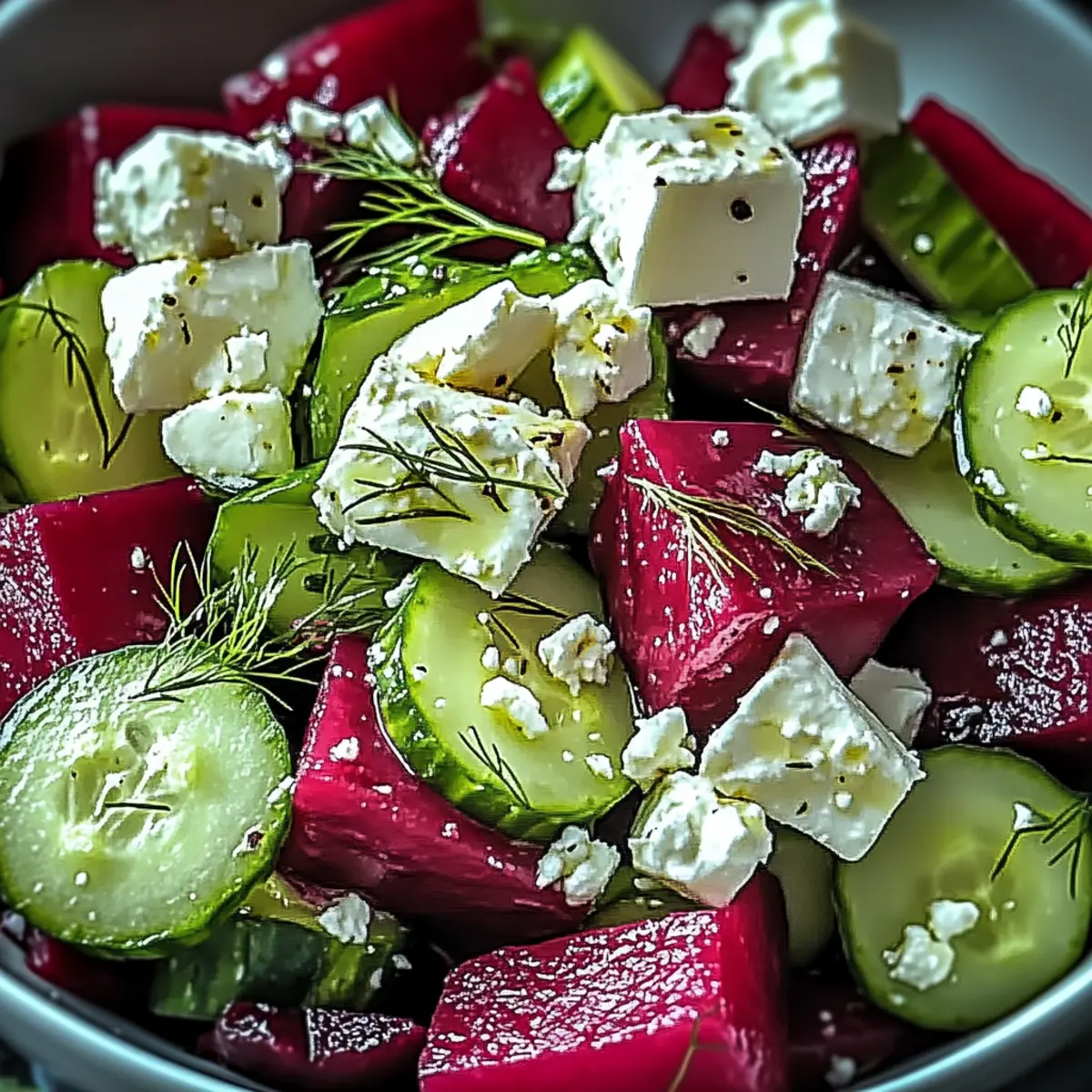Beet Salad with Feta and Cucumbers – A Colorful Healthy Treat