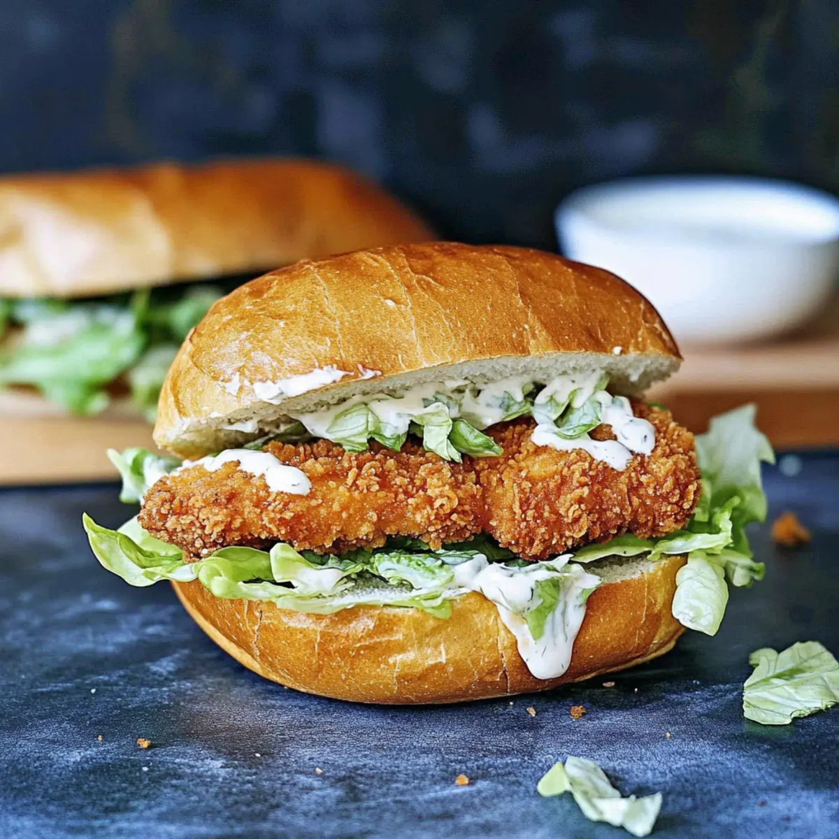 Crispy Chicken Caesar Sandwich: Homemade Crunchy Bliss