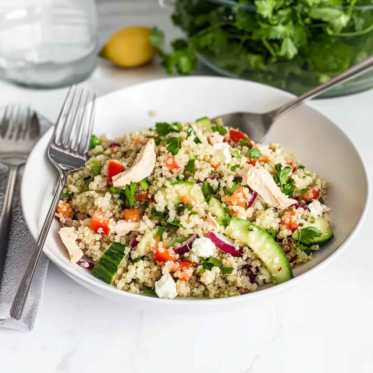 Delicious Greek Quinoa Chicken Salad for Fresh Flavor Boost