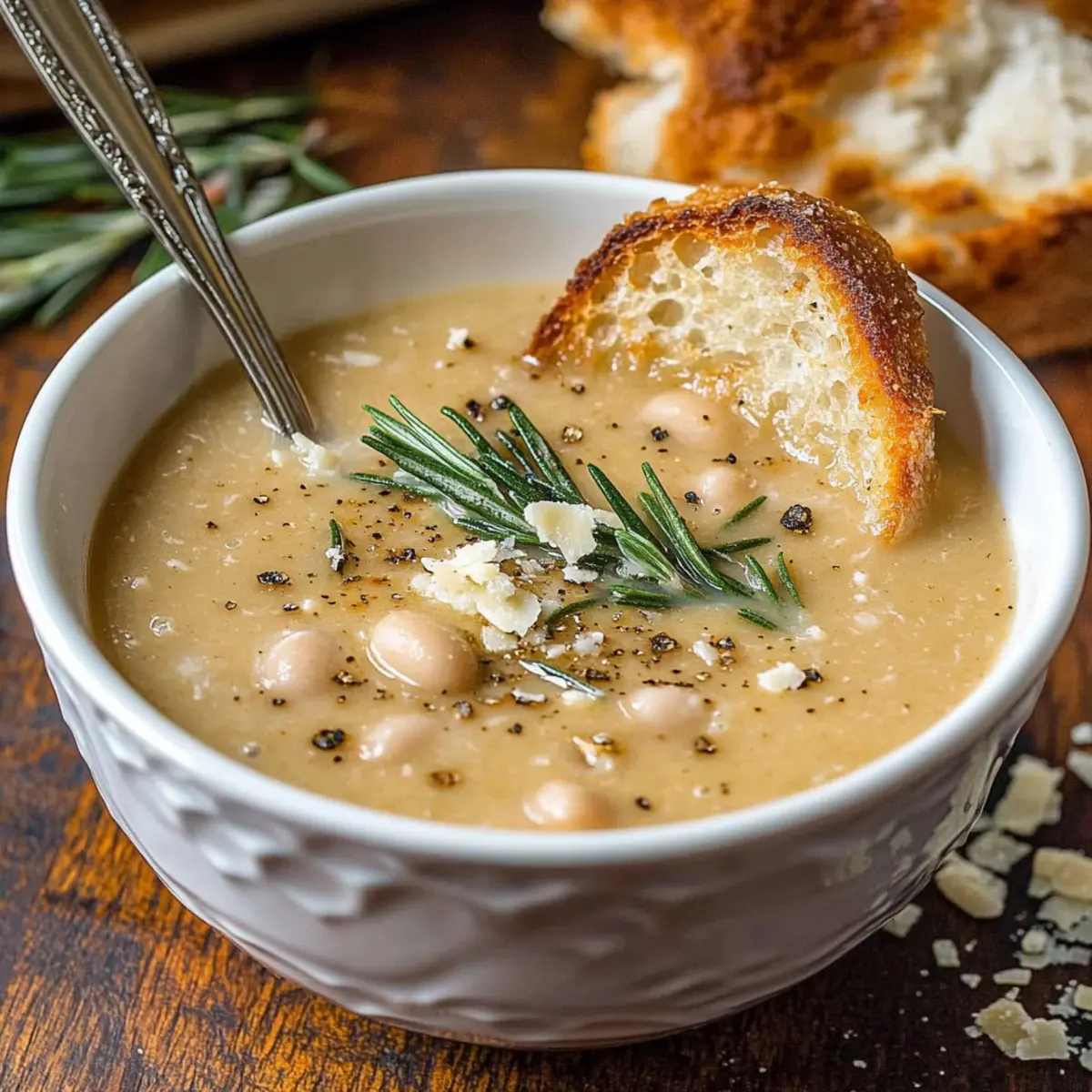 Hearty Rosemary Roasted Garlic Bean Soup for Cozy Nights
