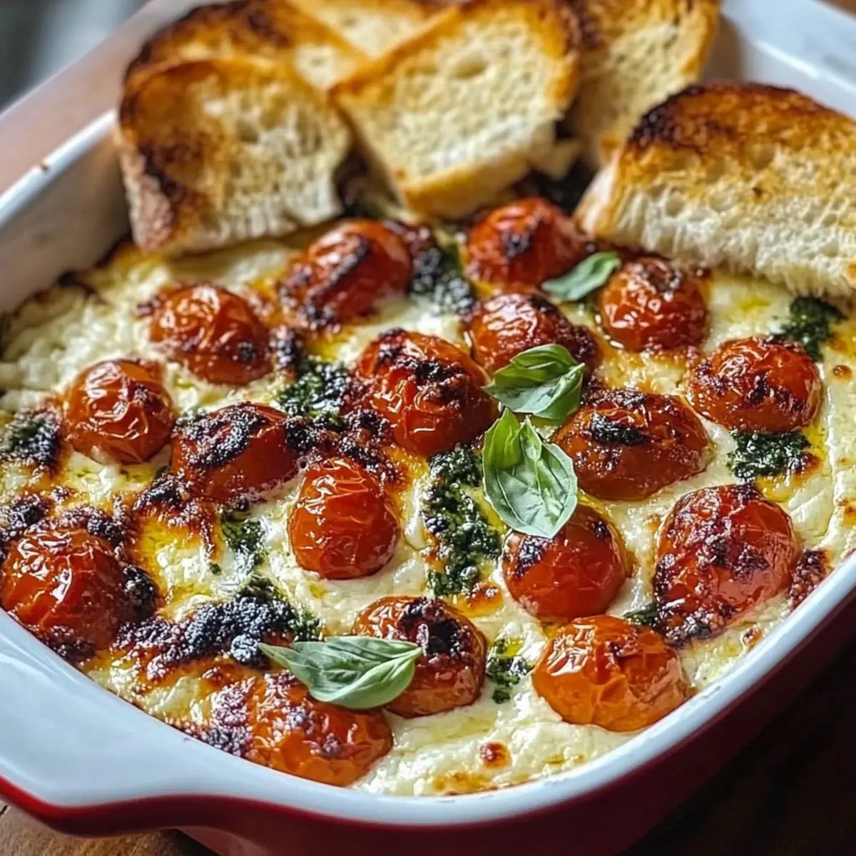 Creamy Three-Cheese Tomato Bruschetta Dip: Your New Favorite Appetizer