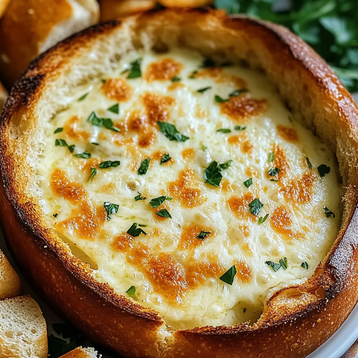 Baked Garlic Bread Dip Flavorful Enough to Share with Friends
