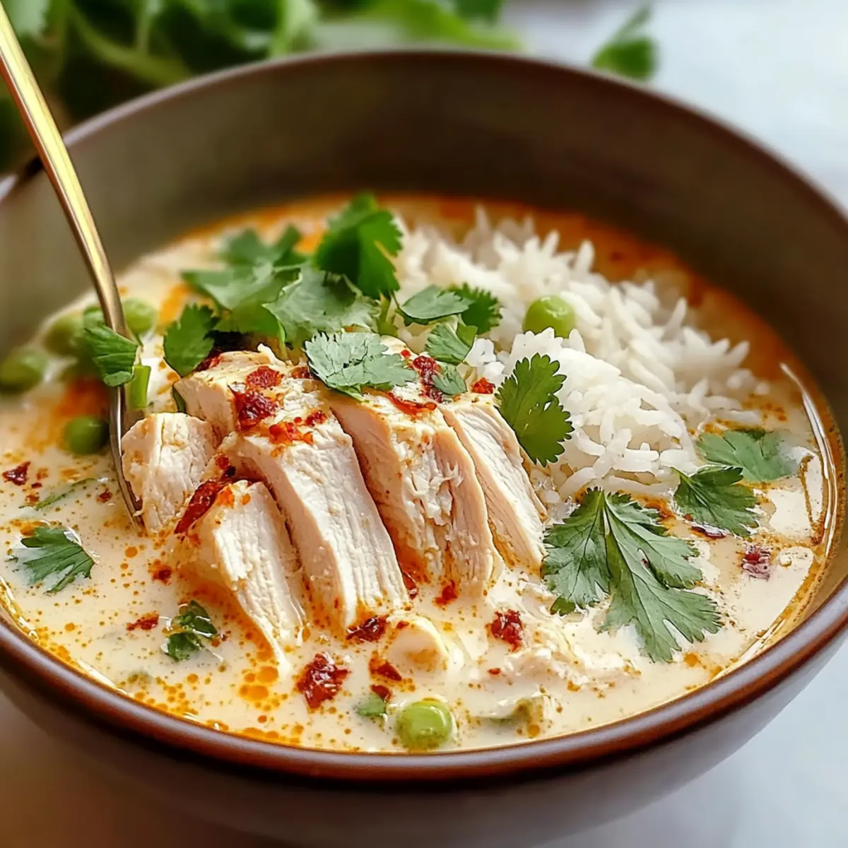 Savory Coconut Chicken Brothy Rice for a Cozy Night In