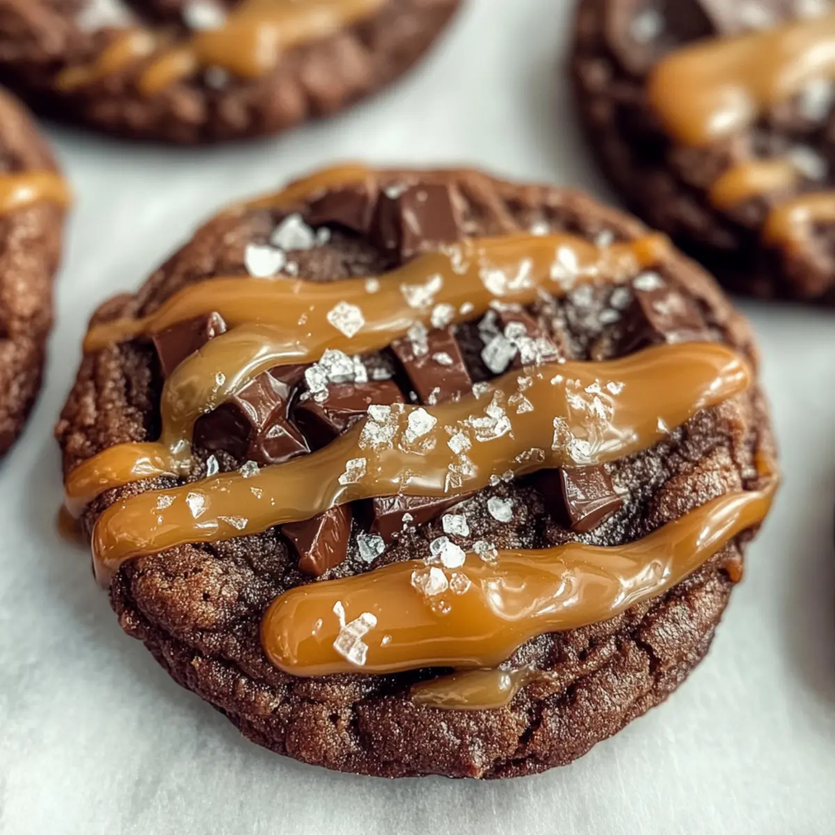 Decadent Double Chocolate Salted Caramel Cookies Recipe