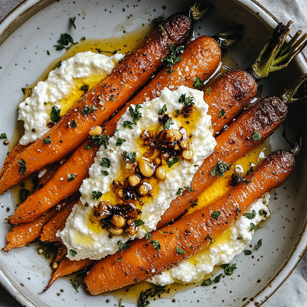Roasted Carrots with Whipped Ricotta & Hot Honey Bliss