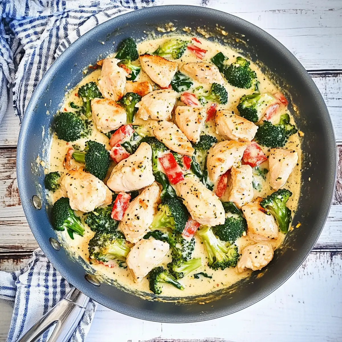 Garlic Chicken with Broccoli and Spinach: A Cheesy Delight