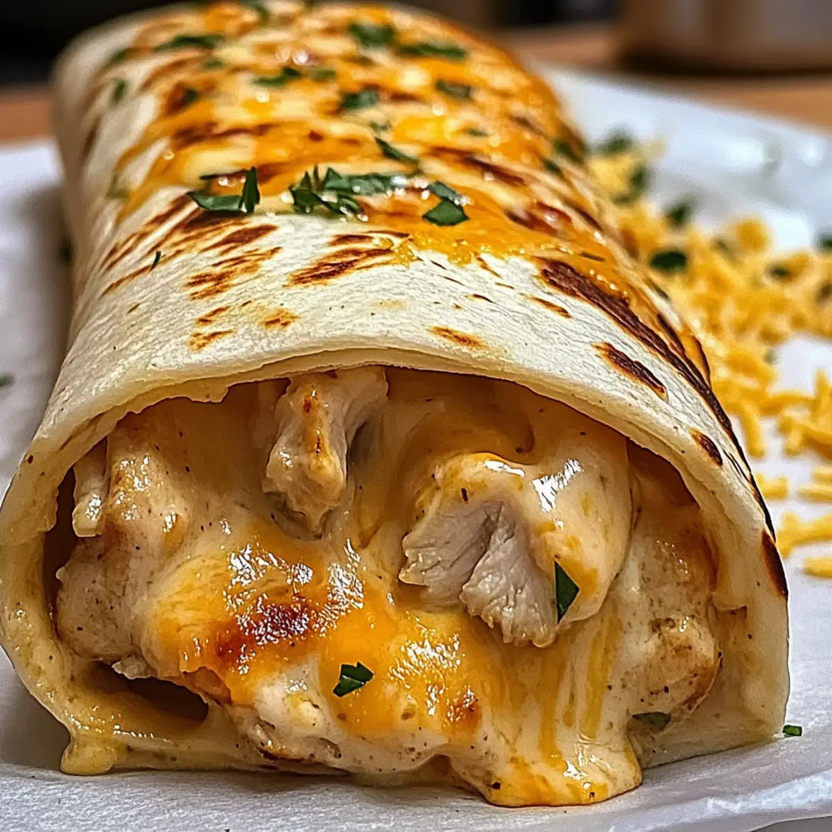 Cheesy Garlic Chicken Wraps That Melt in Your Mouth