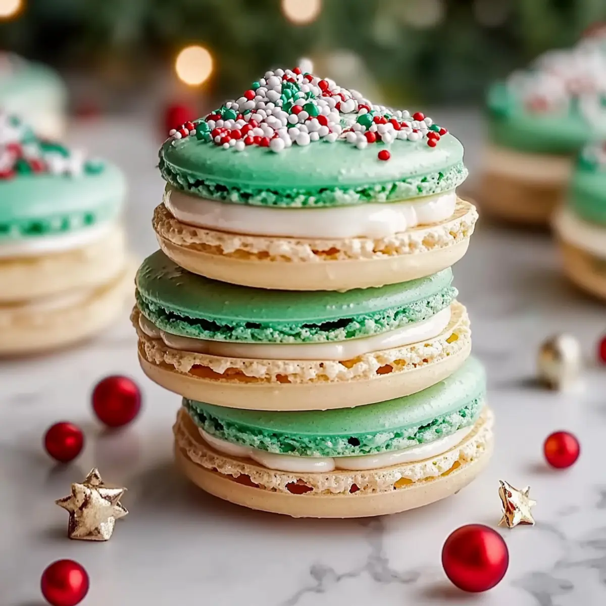 Festive Christmas Tree Cake Macarons to Sweeten Your Holidays