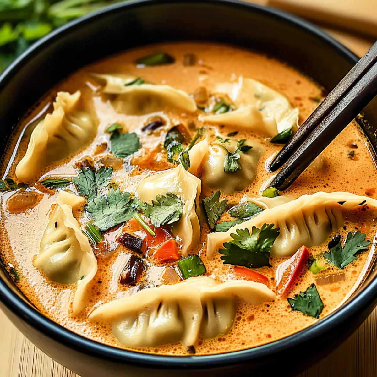 Warm Up with Thai Red Curry Dumpling Soup for Cozy Nights
