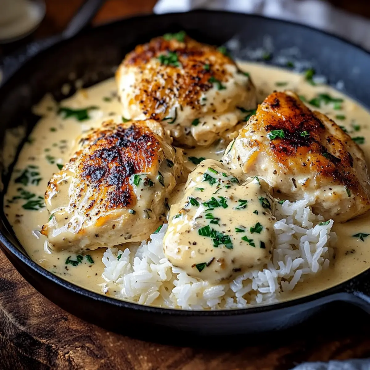 Creamy Smothered Chicken And Rice for Cozy Family Dinners