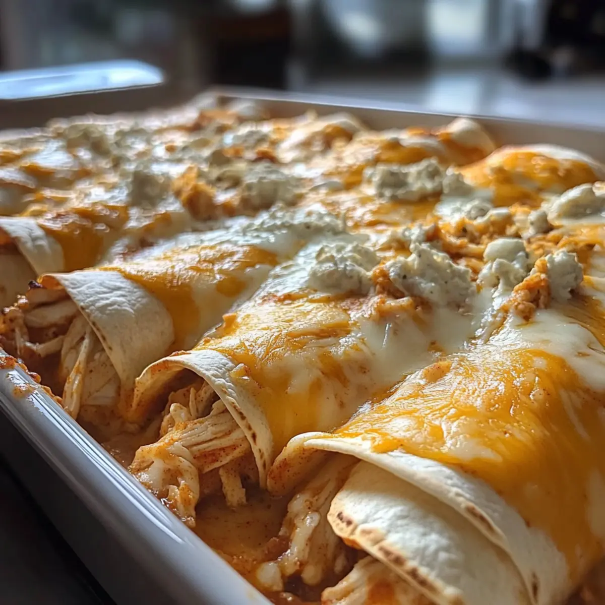 Protein Chicken Enchiladas with Dreamy White Sauce Delight