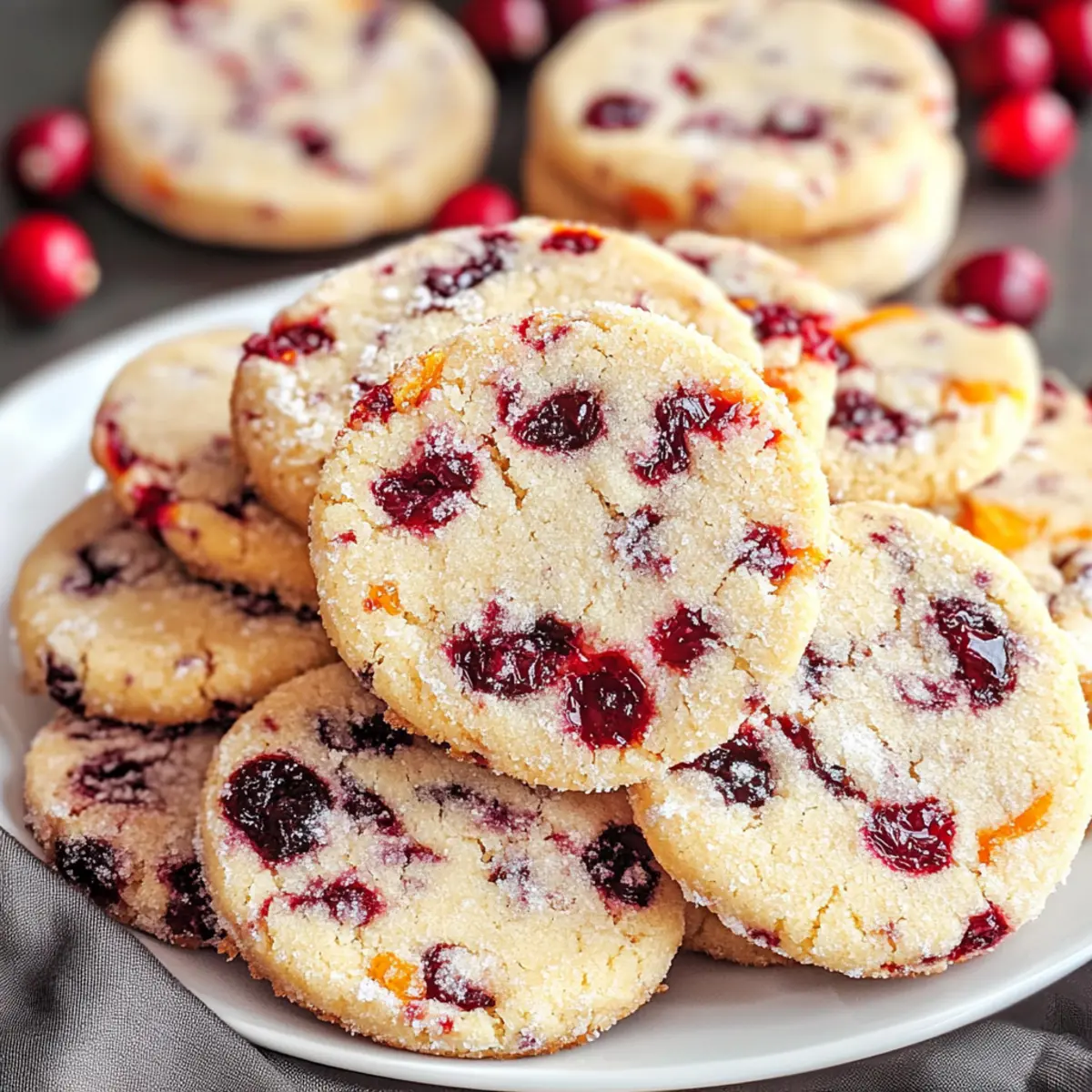Cranberry Orange Shortbread Cookies that Brighten Your Holidays