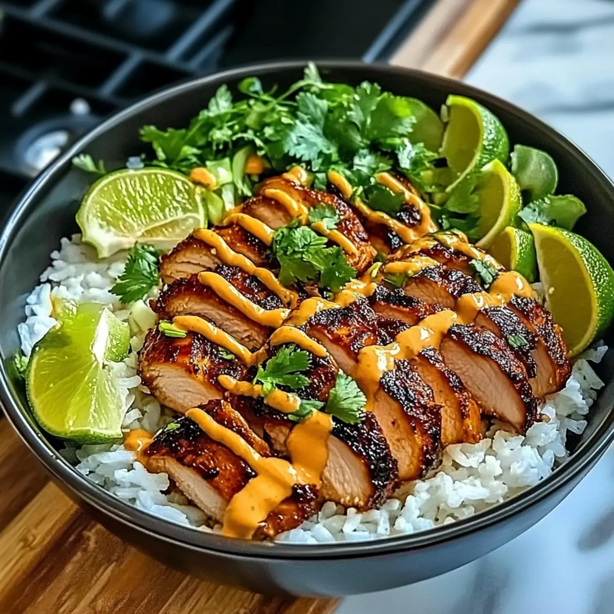 Sweet Chili Chicken Bowl with Coconut Lime Drizzle Bliss