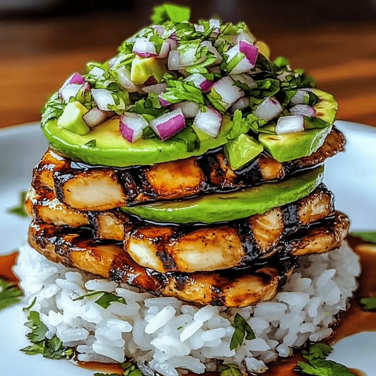 Tangy Honey Lime Chicken & Avocado Rice Stack: A Flavorful Feast