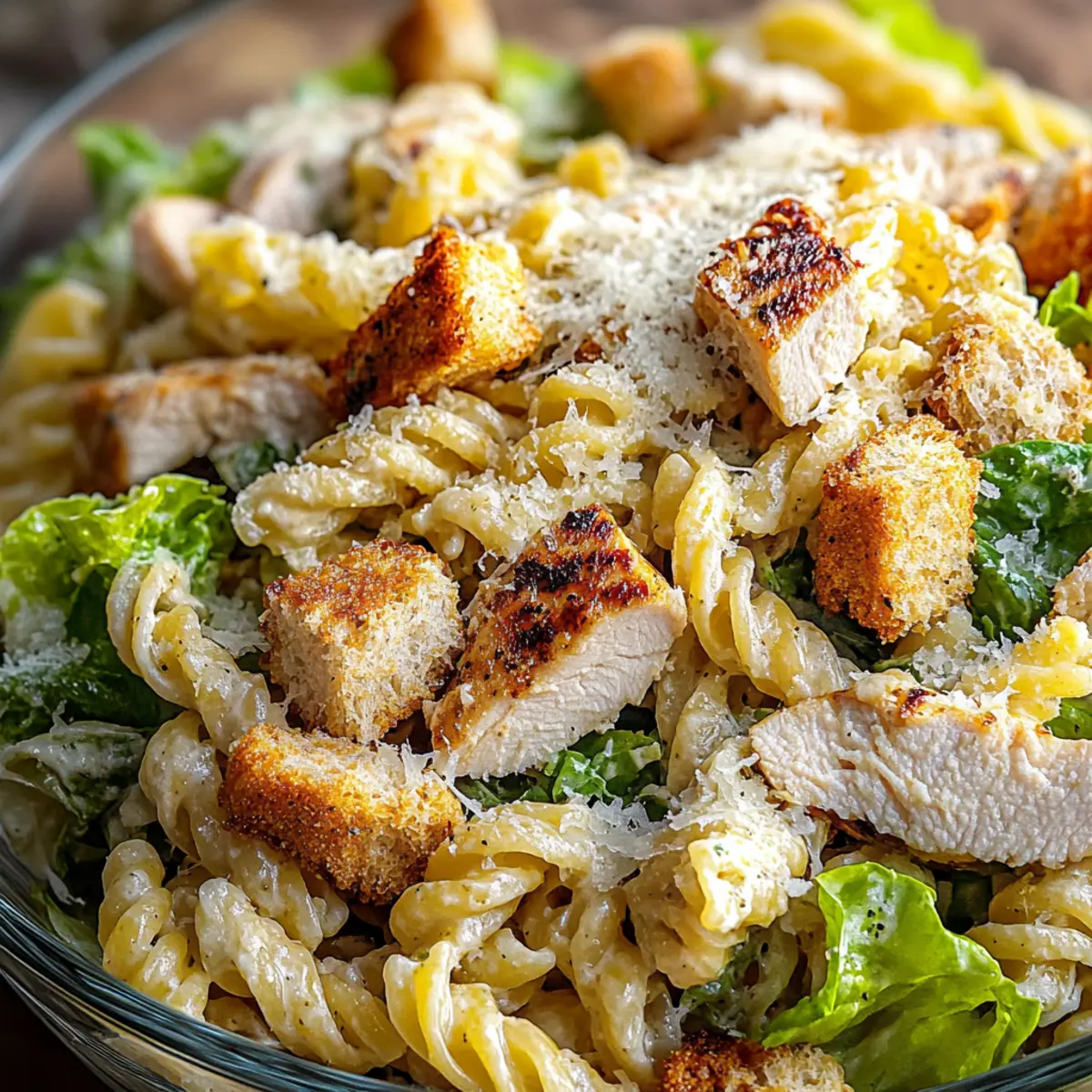 Savory Chicken Caesar Pasta Salad: A Creamy Delight at Home