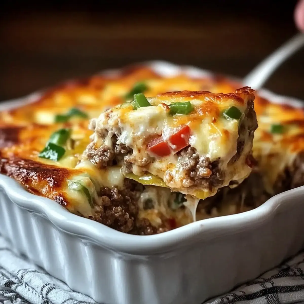 Low Carb Philly Cheesesteak Casserole for Comfort Food Lovers