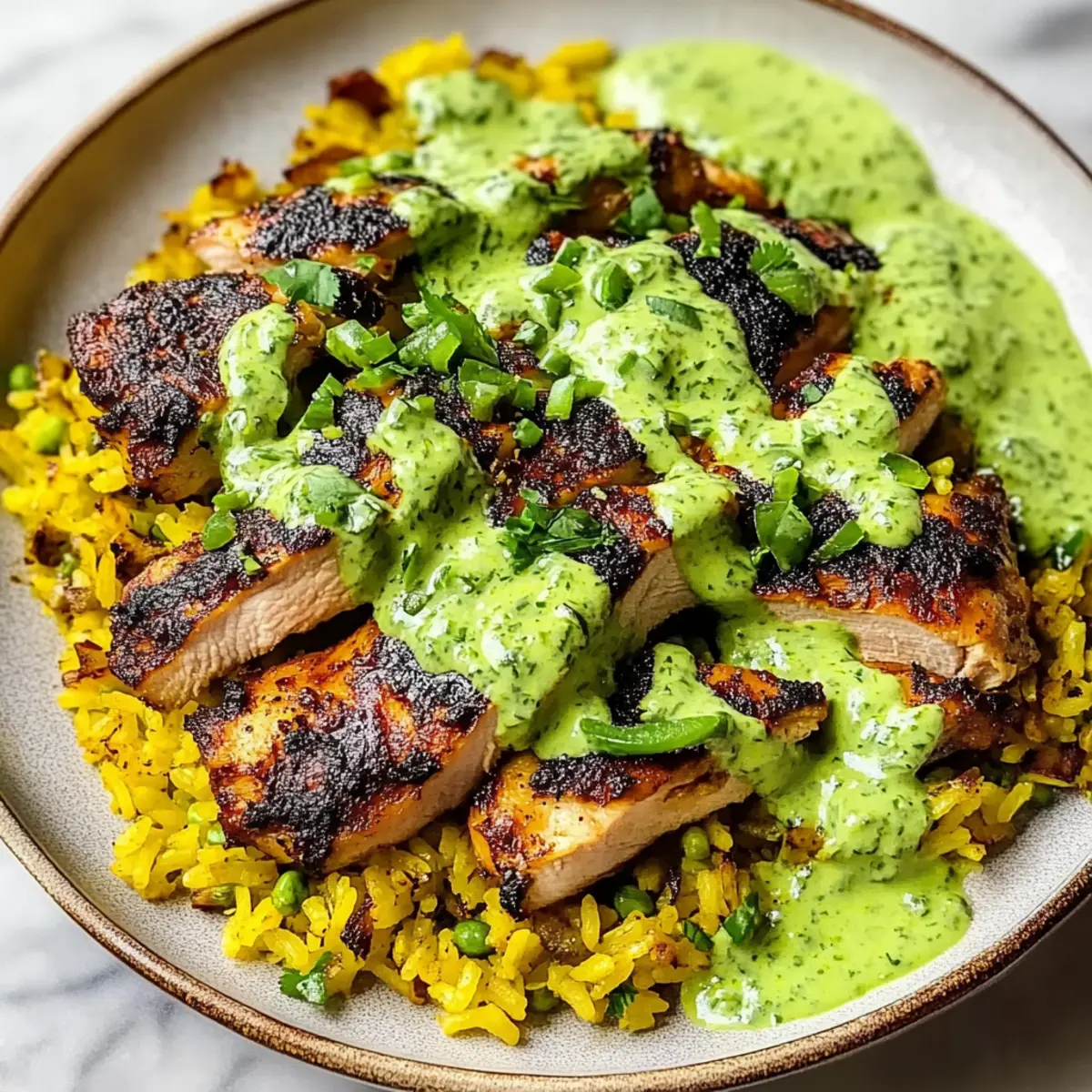 Peruvian Chicken and Rice with Green Sauce Prep Made Easy