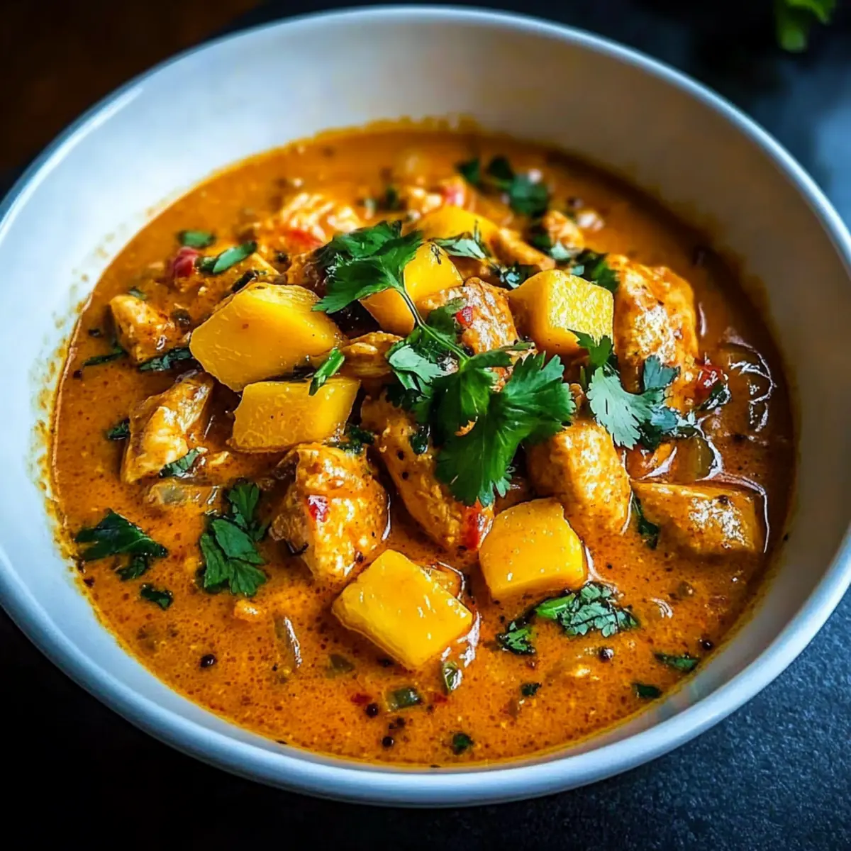 Savor Tropical Bliss with Quick Mango Chicken Curry