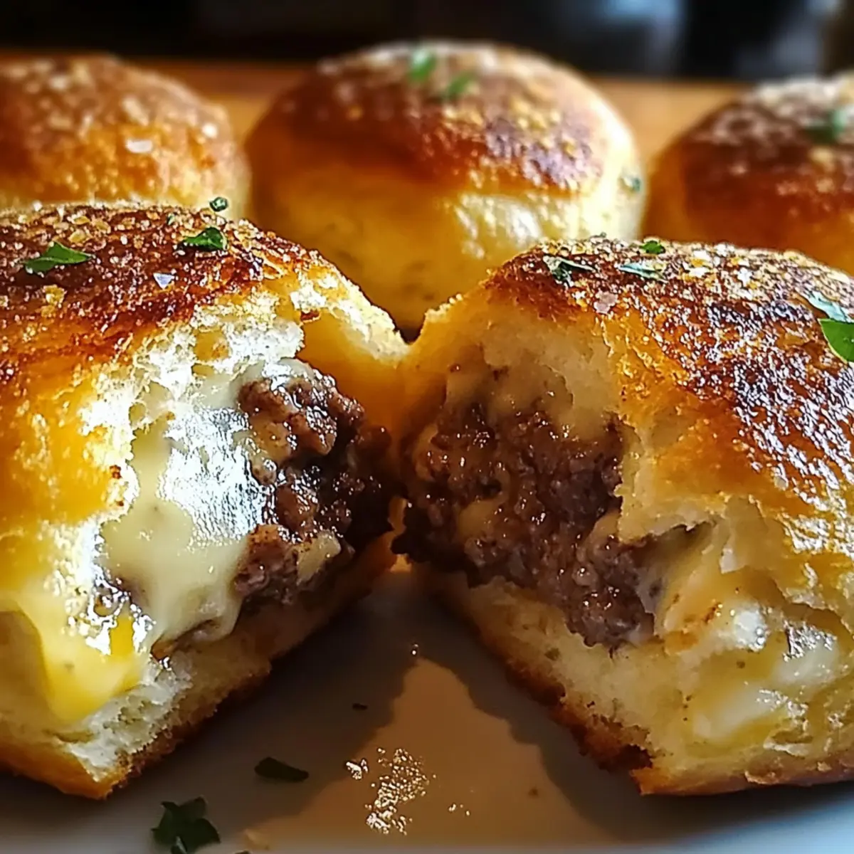Garlic Parmesan Cheeseburger Bombs for Irresistible Snacking