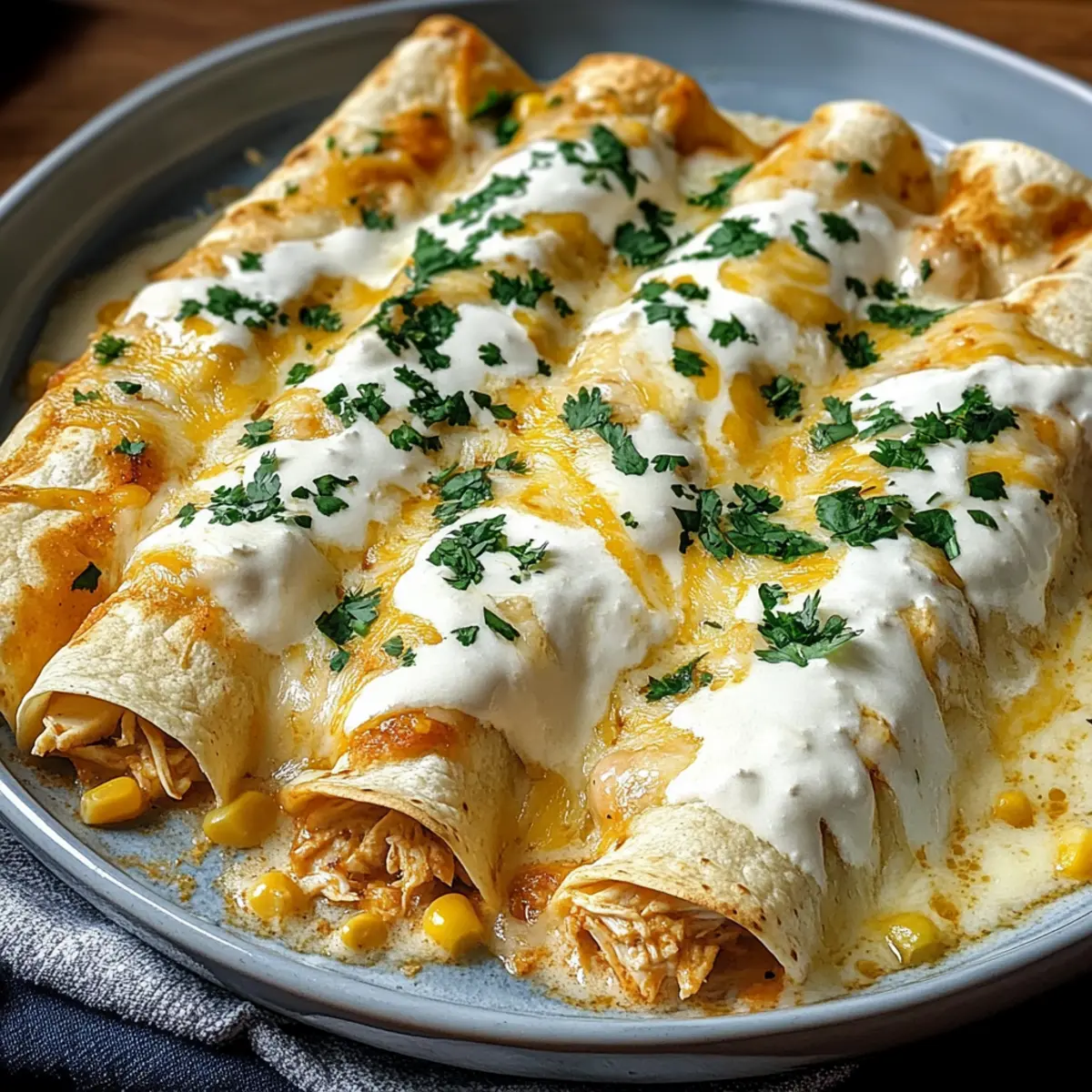 Chicken Enchiladas with Dreamy White Sauce for Family Bliss