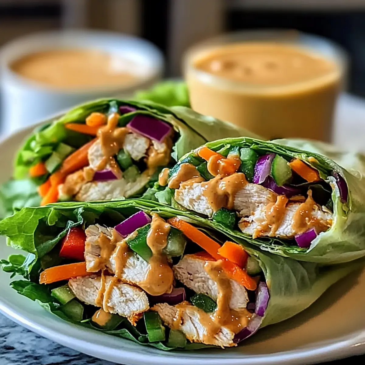 Delicious Thai Peanut Chicken Wraps for a Healthy Twist