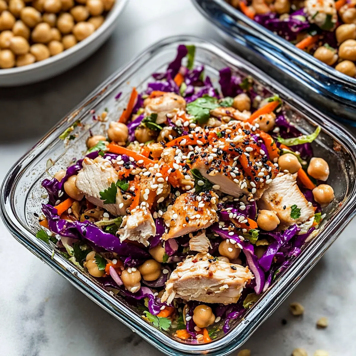 Sesame Chicken and Chickpea Salad for a Refreshing Meal Prep